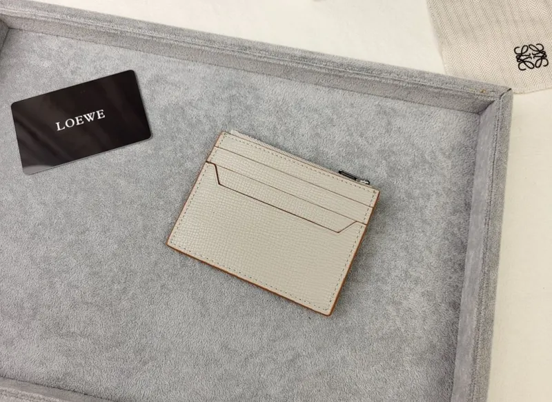 Alternative view of LOEWE L1109 Light Gray Zip Card Holder