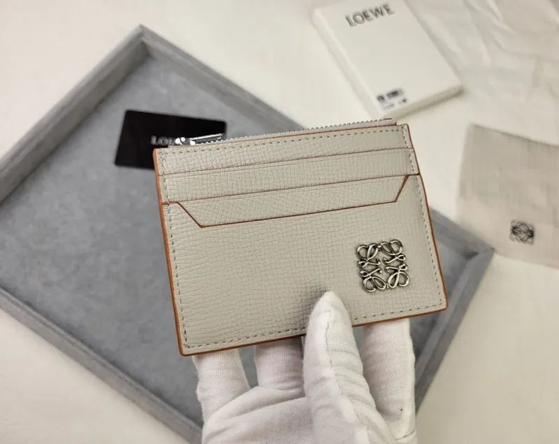LOEWE L1109 Light Gray Zip Card Holder - Image 4