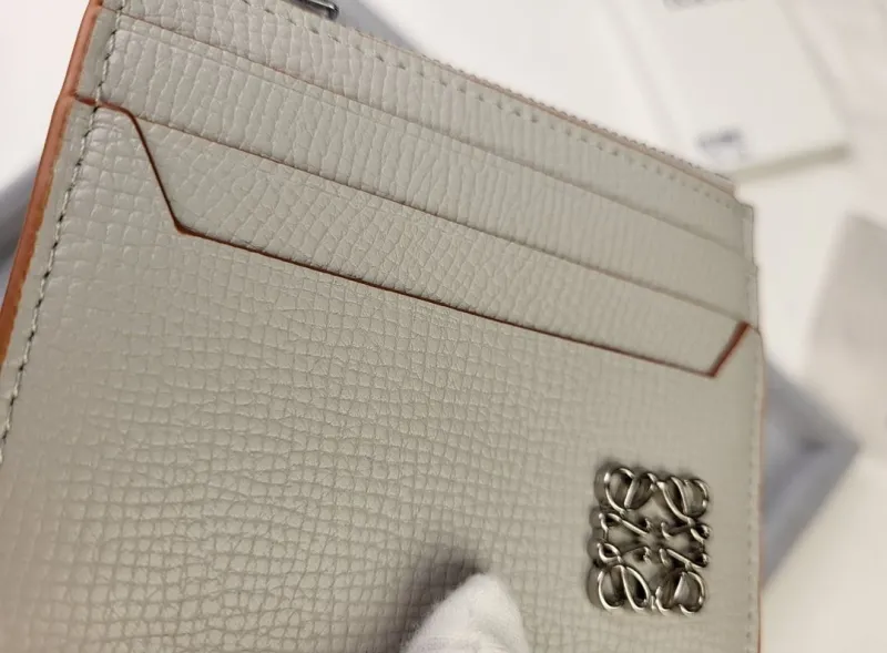 LOEWE L1109 Light Gray Zip Card Holder - Image 5