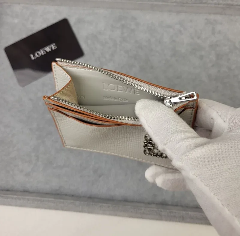 LOEWE L1109 Light Gray Zip Card Holder - Image 7