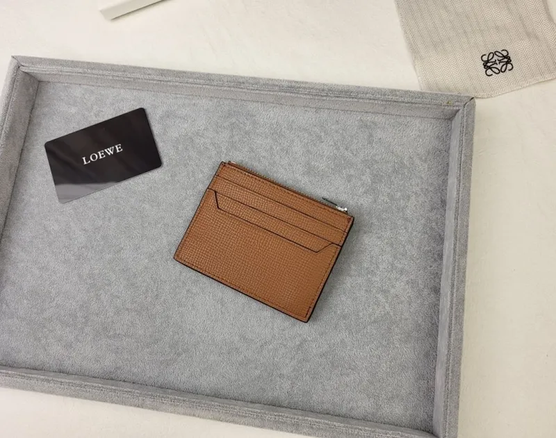 Alternative view of LOEWE Brown Zip Card Holder 227