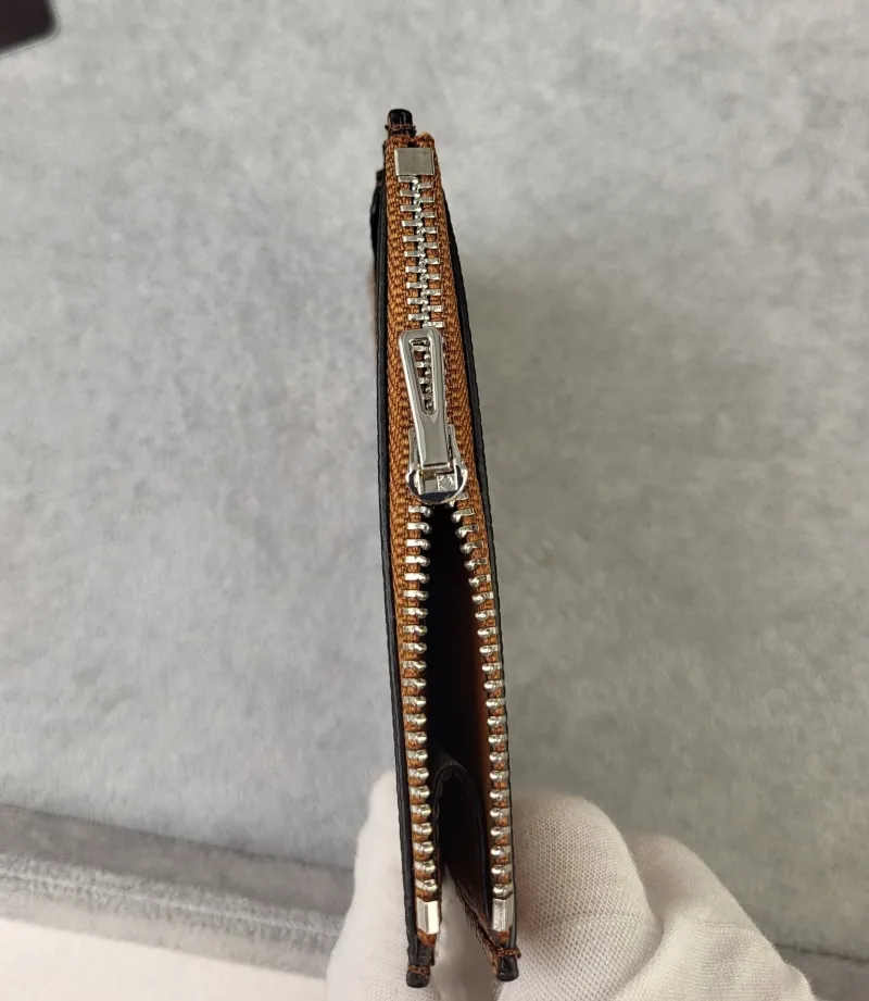 LOEWE Brown Zip Card Holder 227 - Image 6