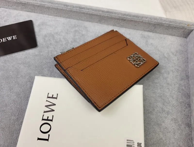 LOEWE Brown Zip Card Holder 227 - Image 9