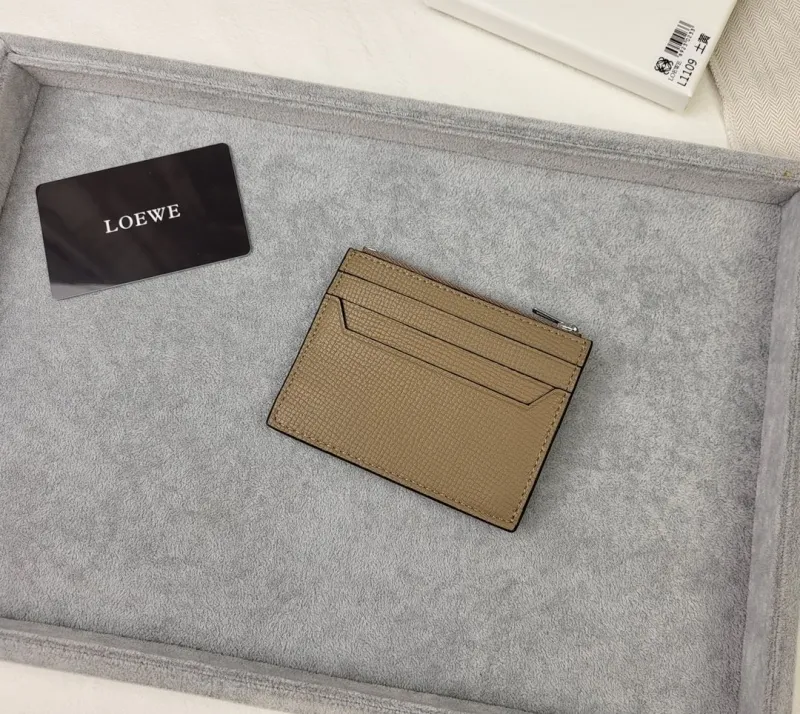 Alternative view of LOEWE L1109 Taupe Zip Card Holder