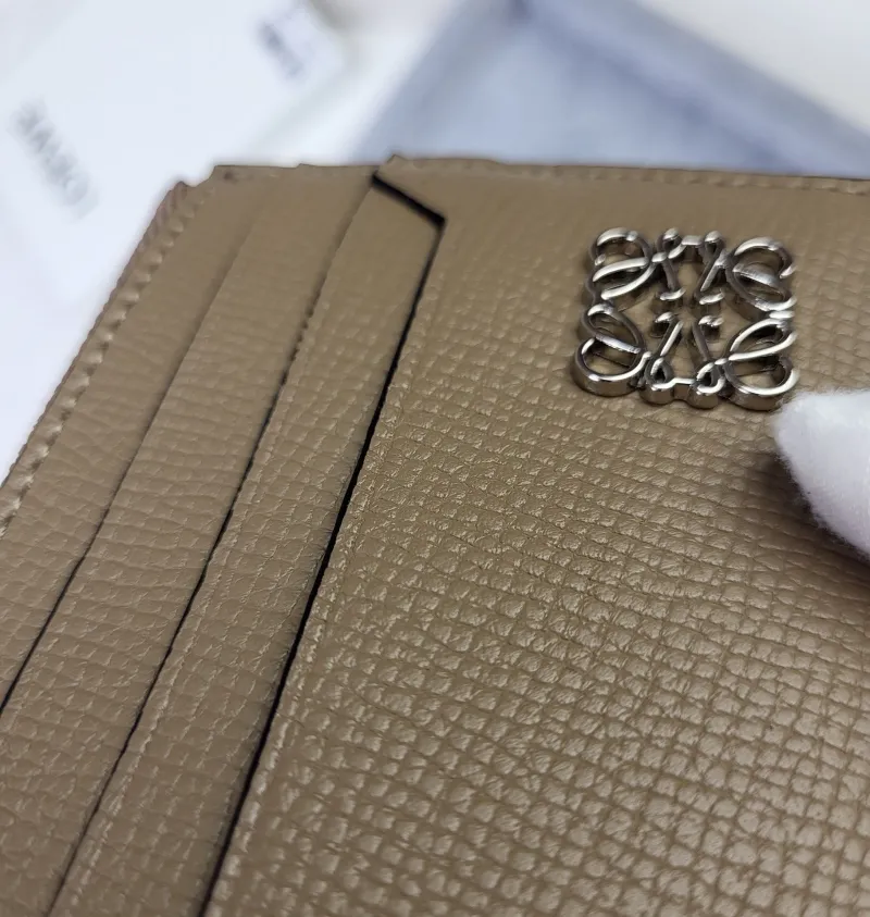 LOEWE L1109 Taupe Zip Card Holder - Image 5