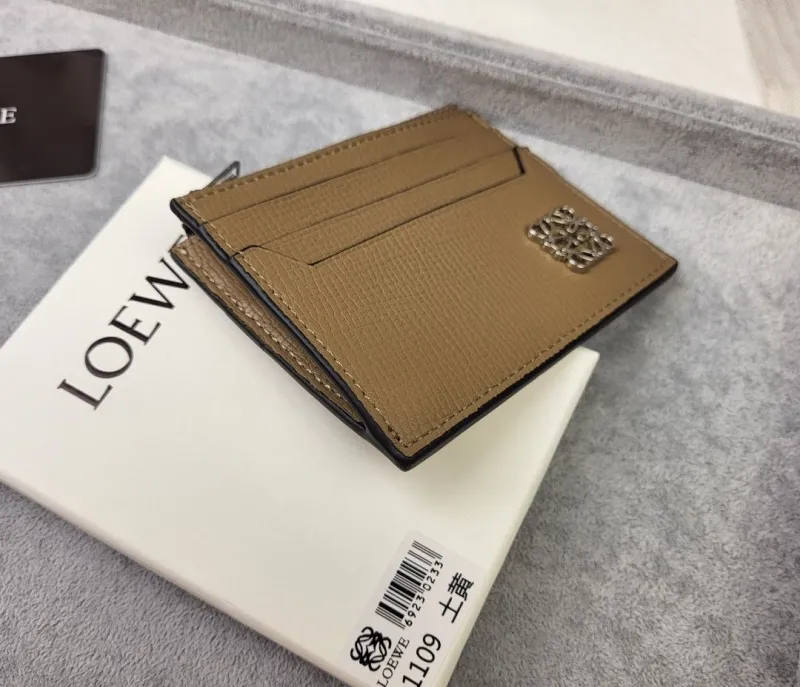 LOEWE L1109 Taupe Zip Card Holder - Image 9