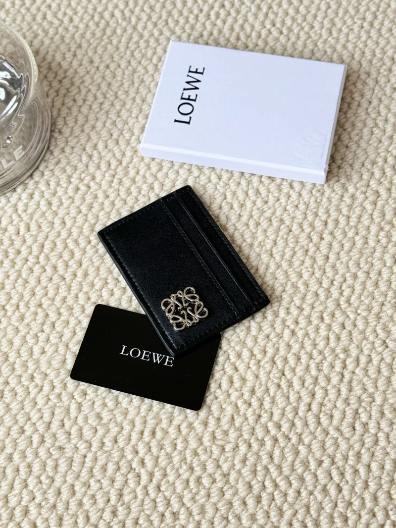 LOEWE Black Leather Card Holder - Image 3