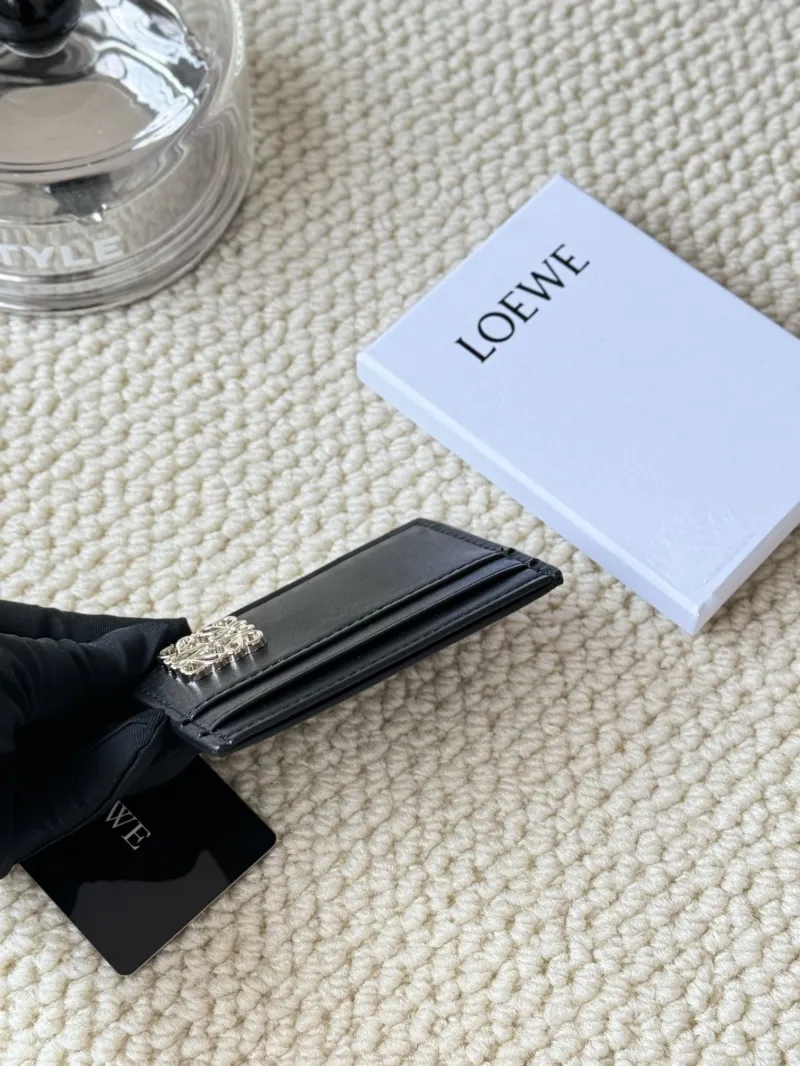 LOEWE Black Leather Card Holder - Image 4
