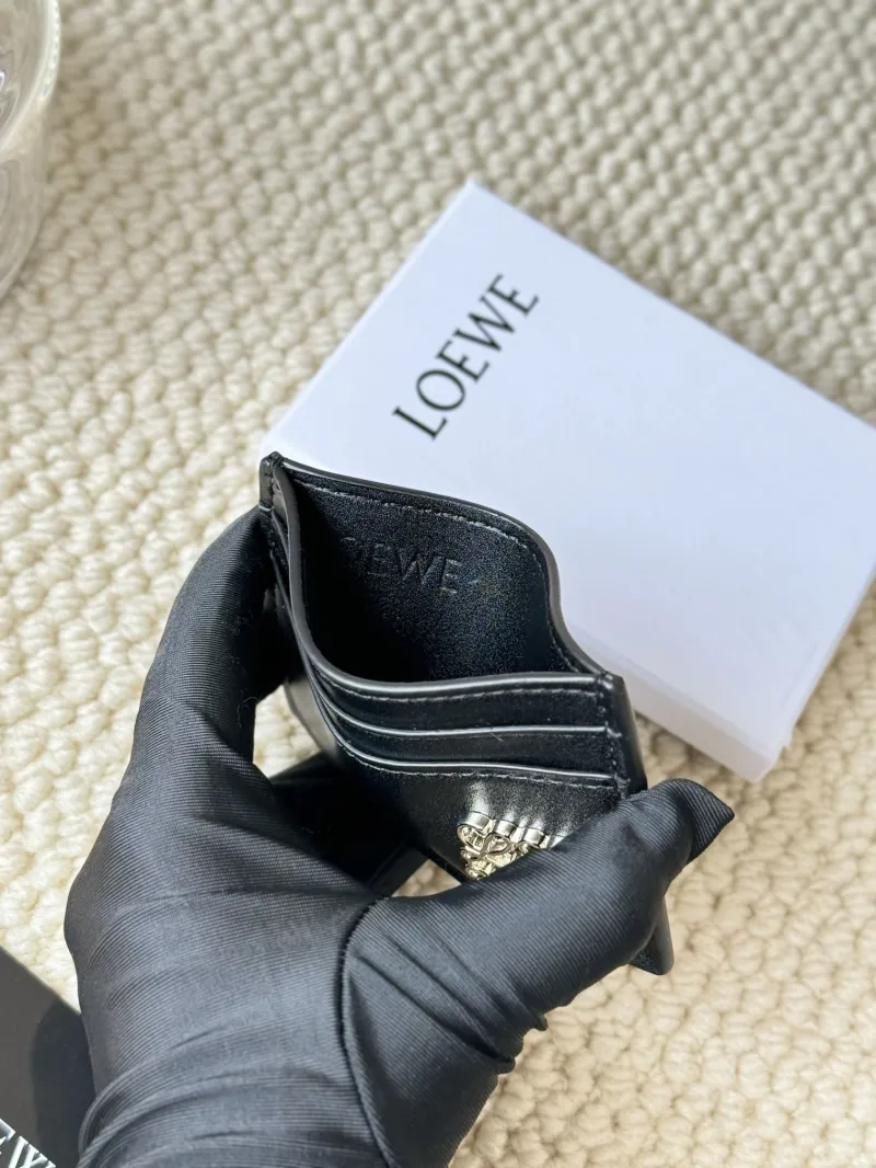 LOEWE Black Leather Card Holder - Image 6