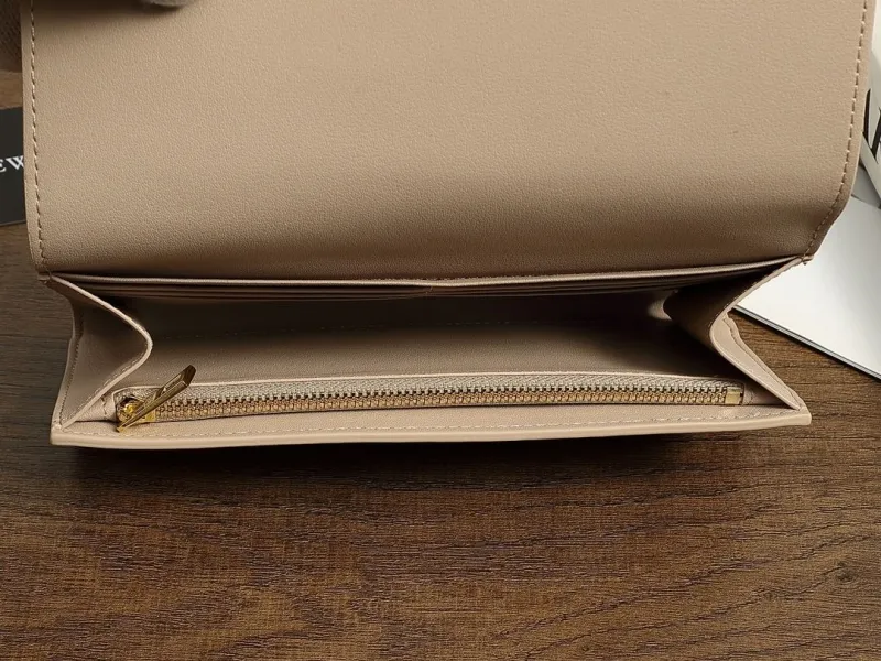LOEWE Beige Long Leather Wallet 291 - Image 8
