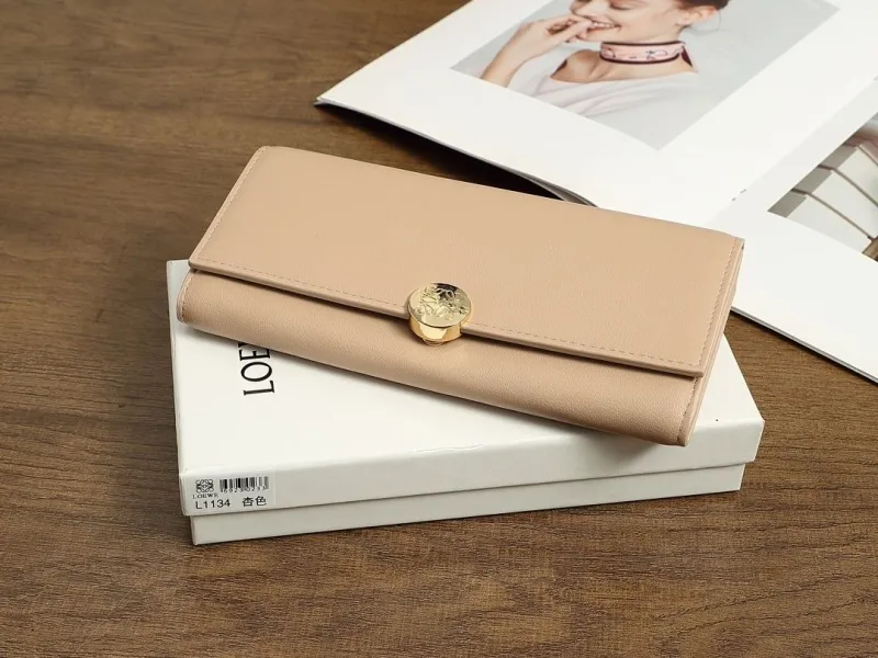 LOEWE Beige Long Leather Wallet 291 - Image 9