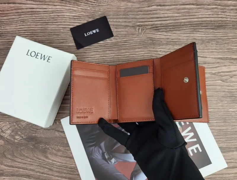 LOEWE Navy Blue Bifold Leather Wallet 316 - Image 8