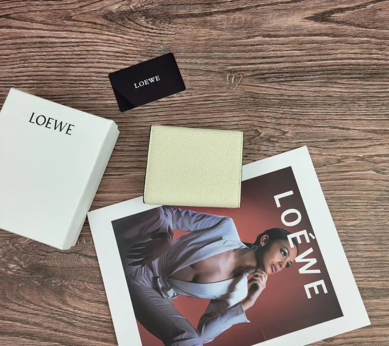 Alternative view of LOEWE Cream Leather Small Wallet 317