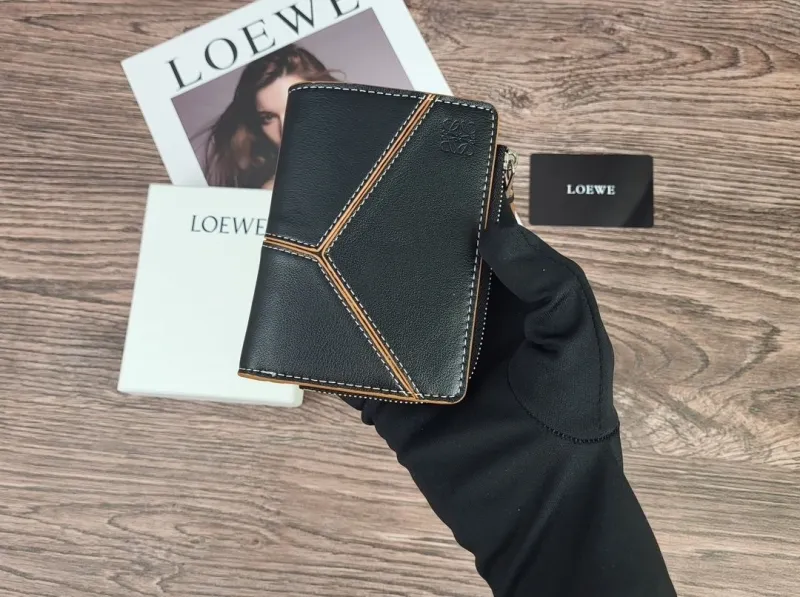 Alternative view of LOEWE Black Leather Zip Wallet