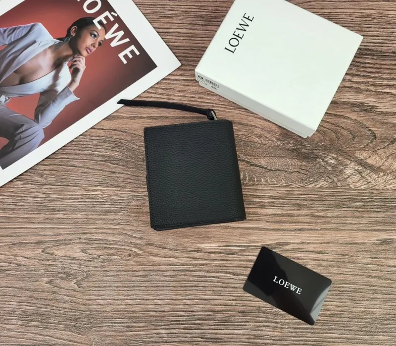 Alternative view of LOEWE Black Leather Wallet