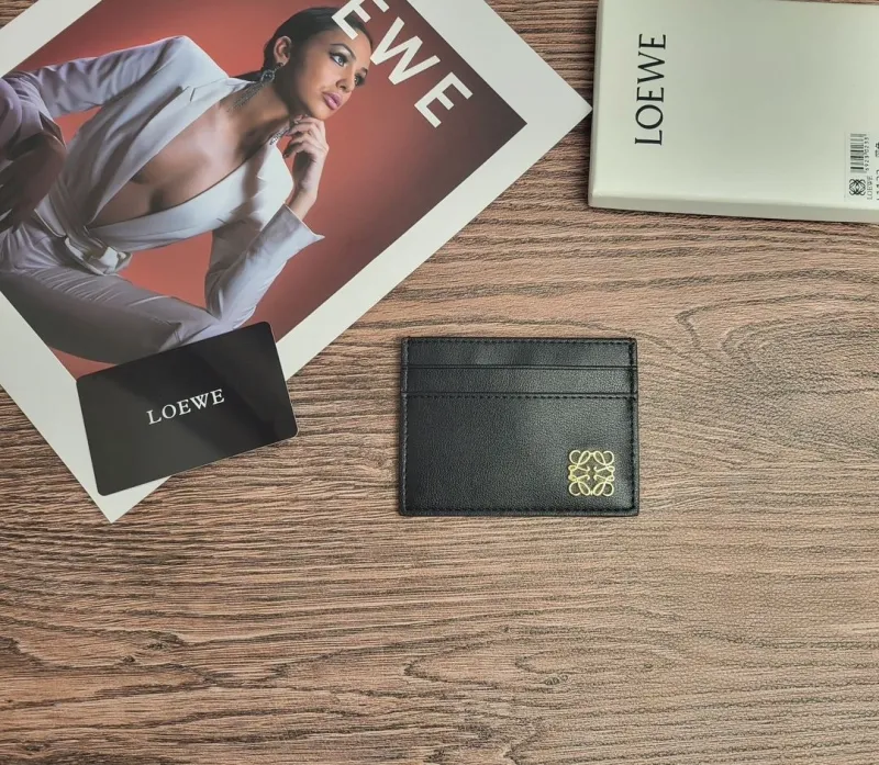 LOEWE Black Leather Card Holder