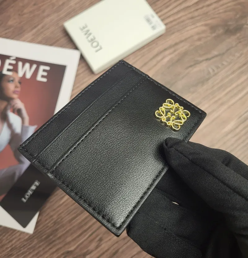 LOEWE Black Leather Card Holder - Image 3