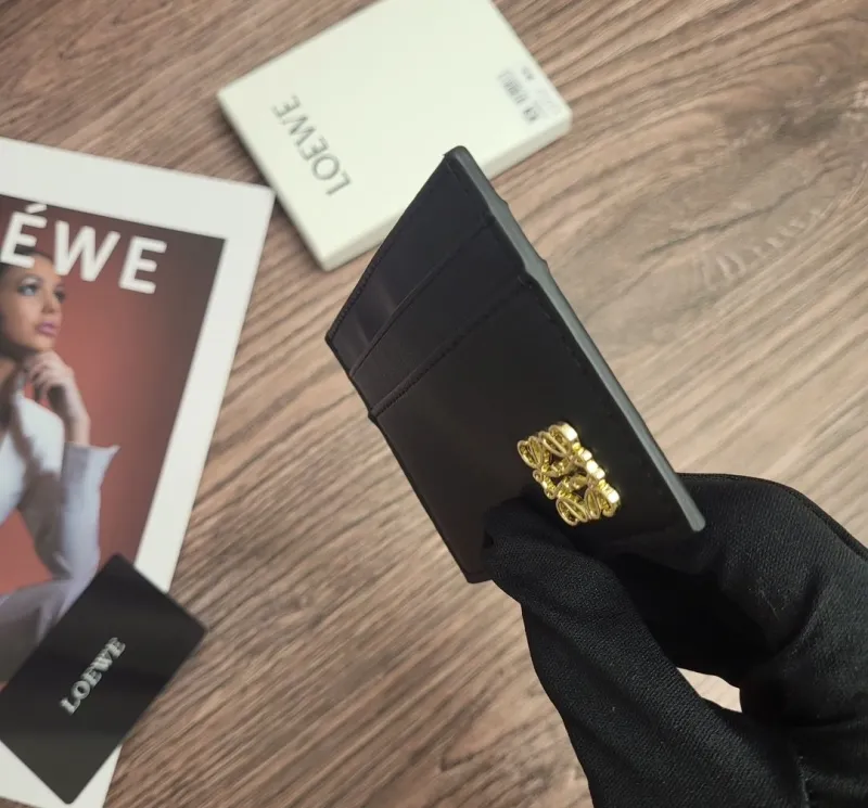 LOEWE Black Leather Card Holder - Image 4