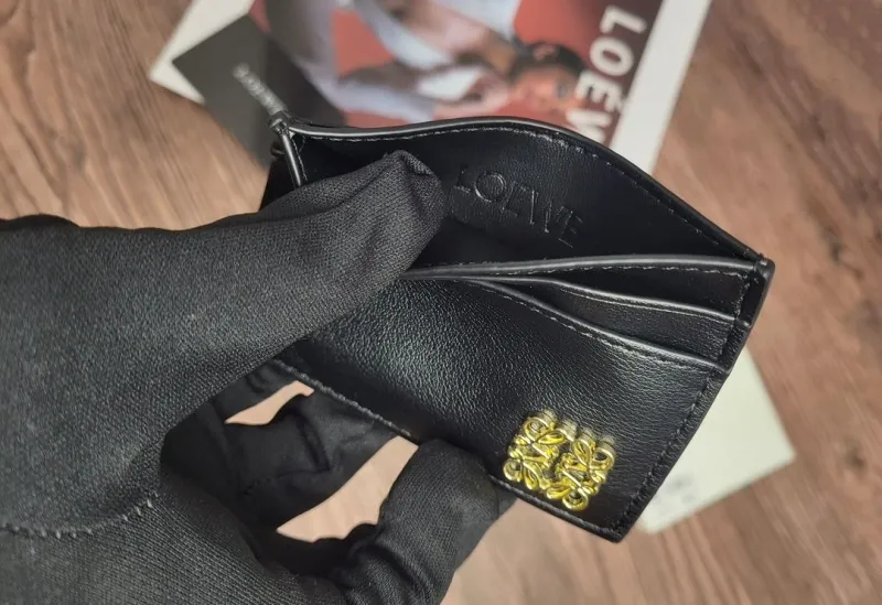 LOEWE Black Leather Card Holder - Image 6