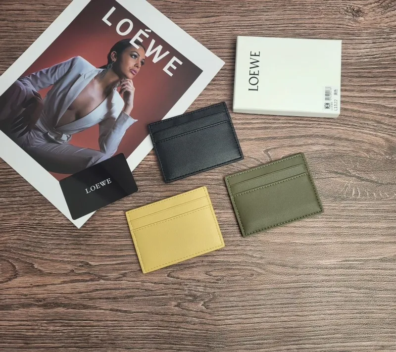 LOEWE Black Leather Card Holder - Image 7