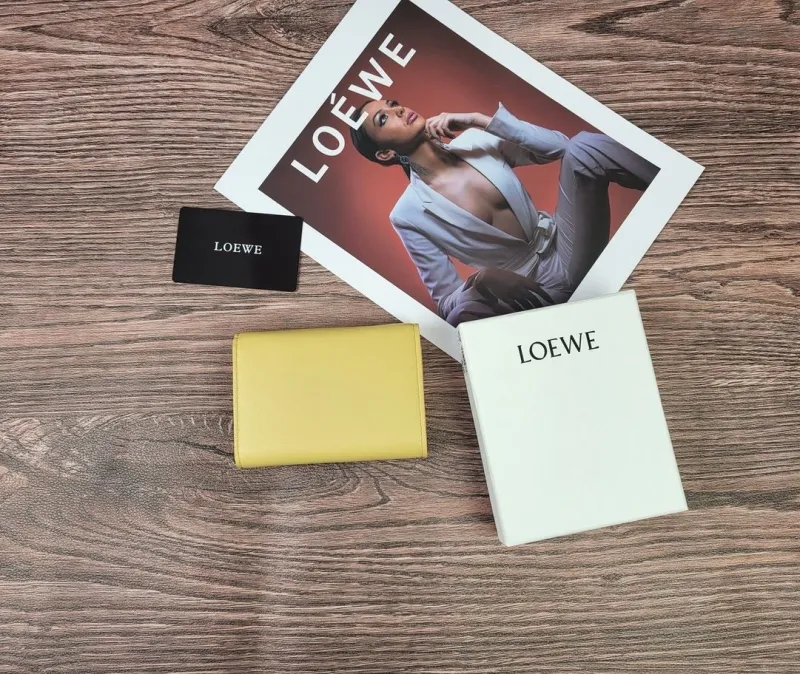 Alternative view of LOEWE Compact Yellow Leather Wallet
