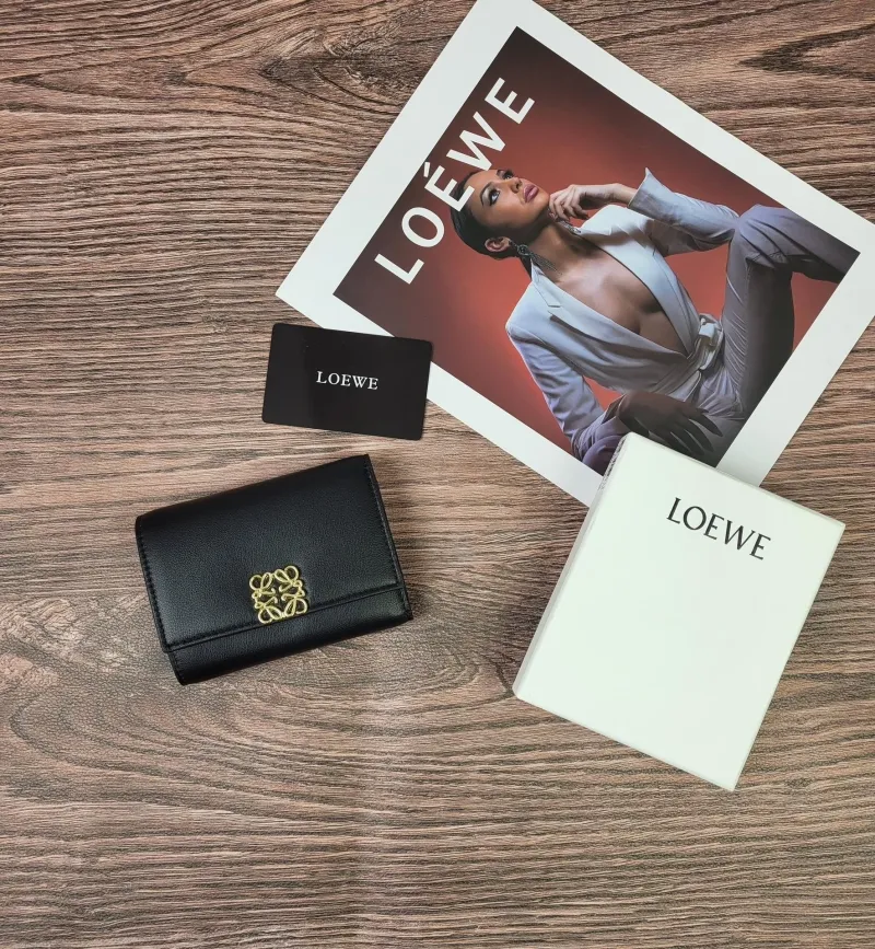 LOEWE Black Leather Wallet 335