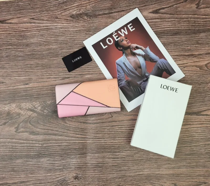 LOEWE Pink Peach Long Wallet 336
