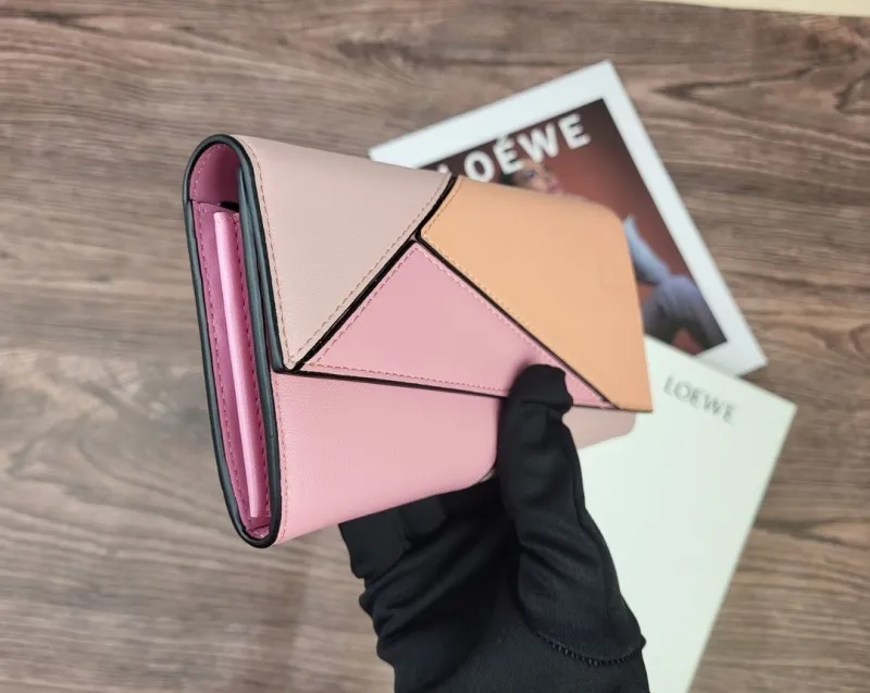 LOEWE Pink Peach Long Wallet 336 - Image 4