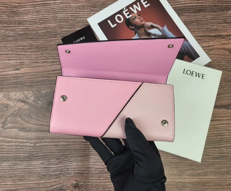 LOEWE Pink Peach Long Wallet 336 - Image 5