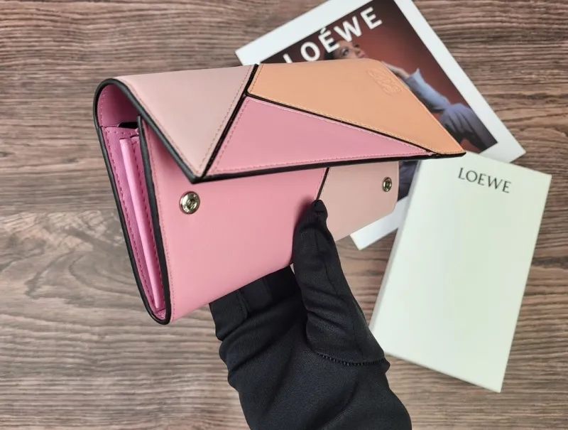 LOEWE Pink Peach Long Wallet 336 - Image 6