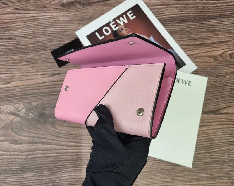 LOEWE Pink Peach Long Wallet 336 - Image 7