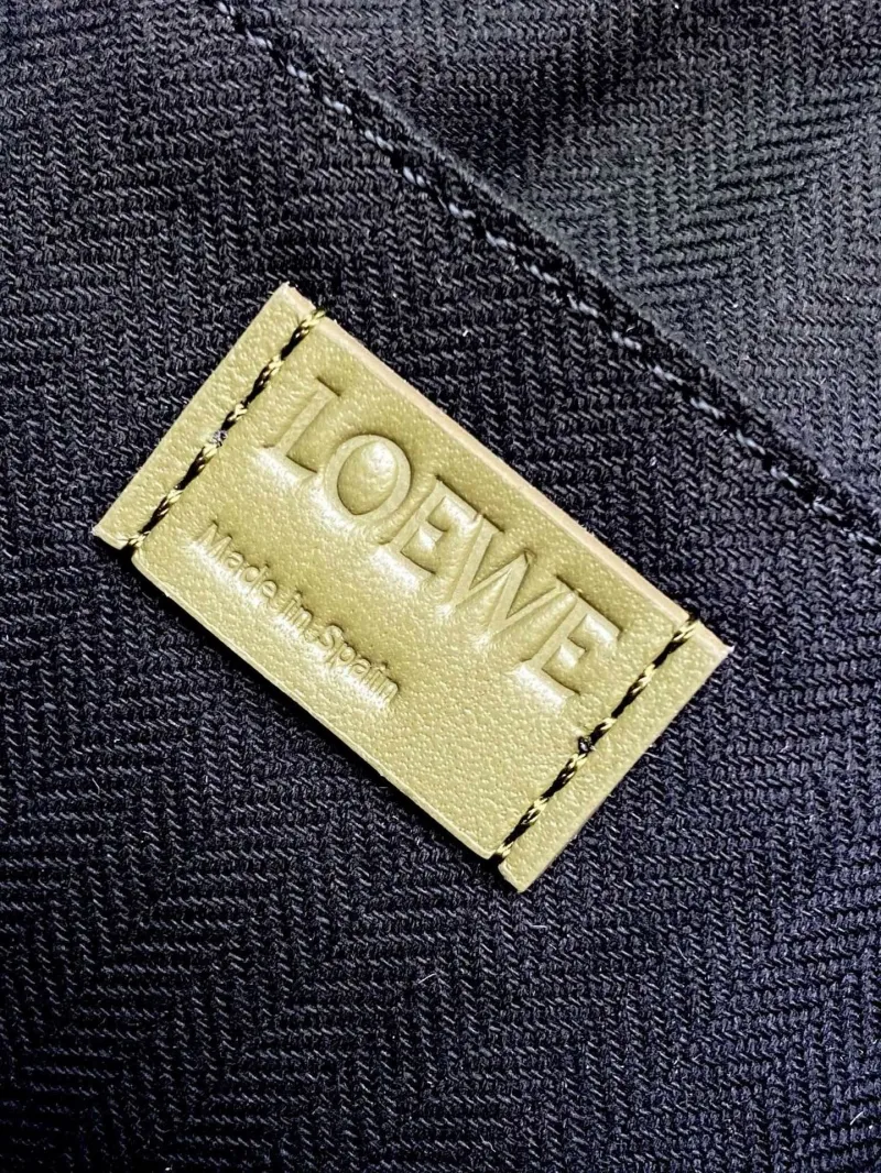Loewe Olive Green Leather Cosmetic Bag - Image 9