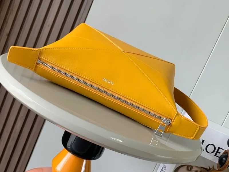 Loewe Yellow Leather Cosmetic Bag - Image 5