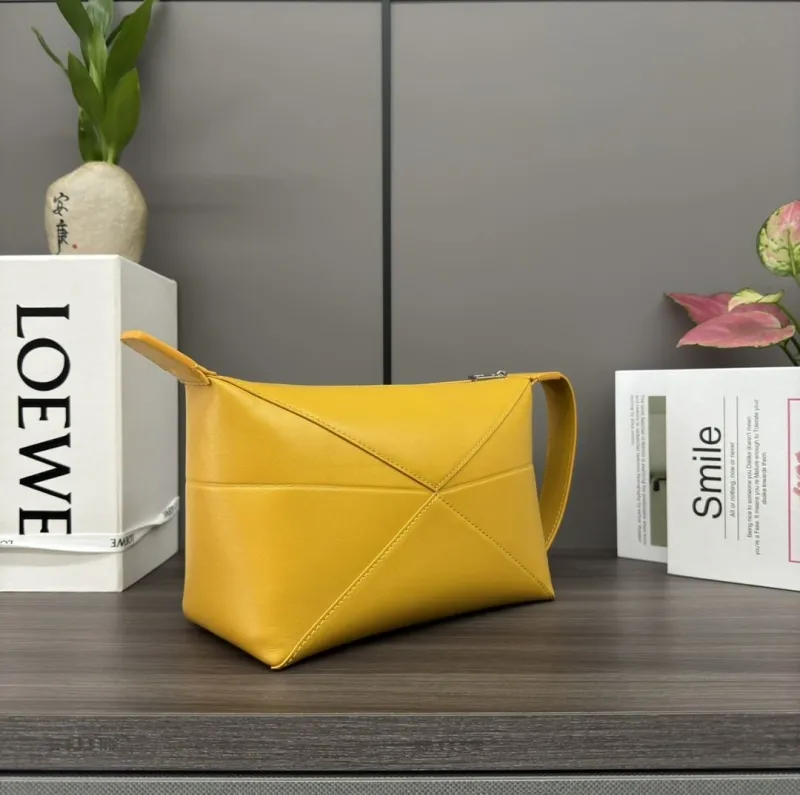 LOEWE Yellow Leather Cosmetic Bag 18 - Image 3
