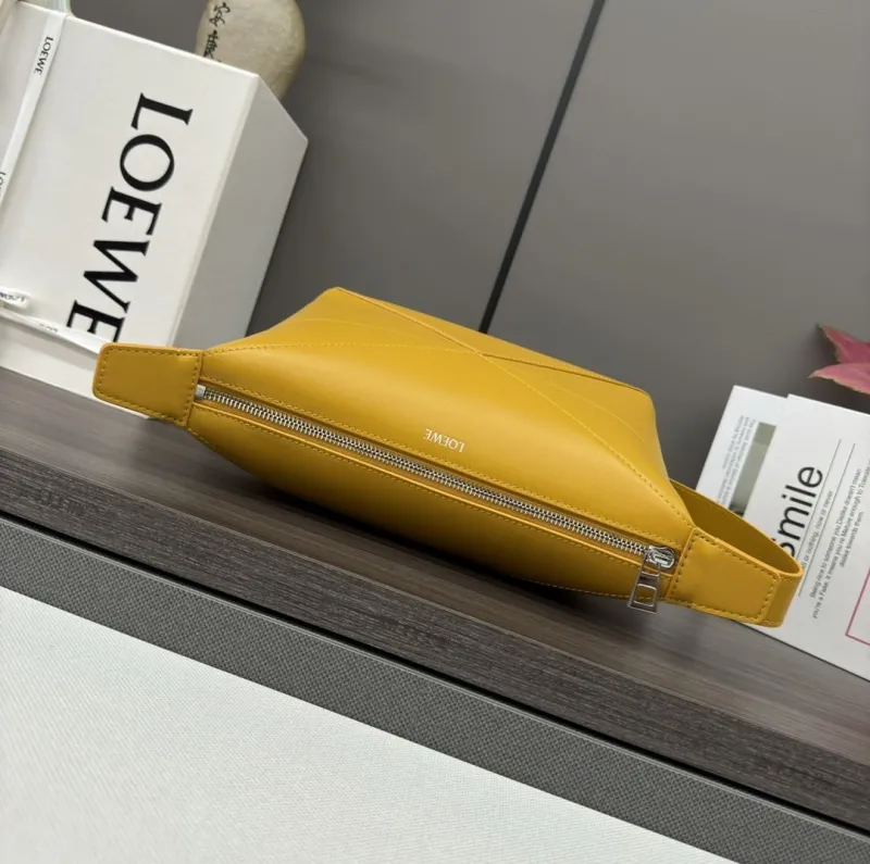 LOEWE Yellow Leather Cosmetic Bag 18 - Image 5