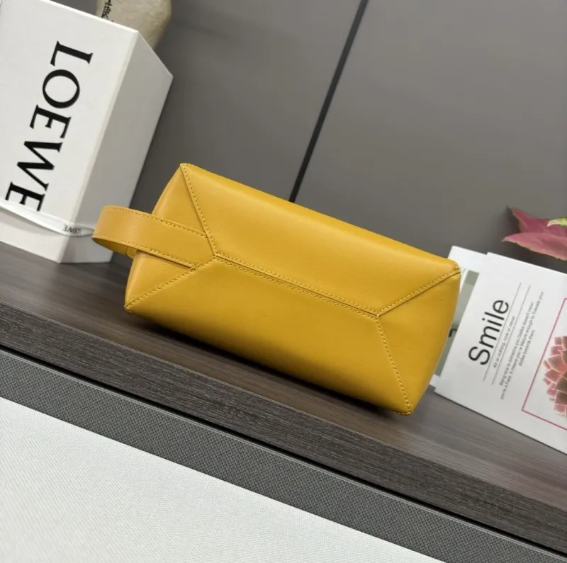 LOEWE Yellow Leather Cosmetic Bag 18 - Image 6