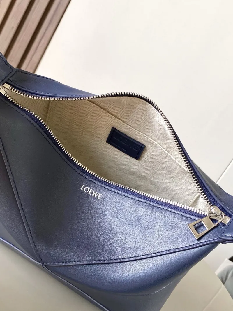 Loewe Blue Leather Shoulder Cosmetic Bag 21 - Image 8