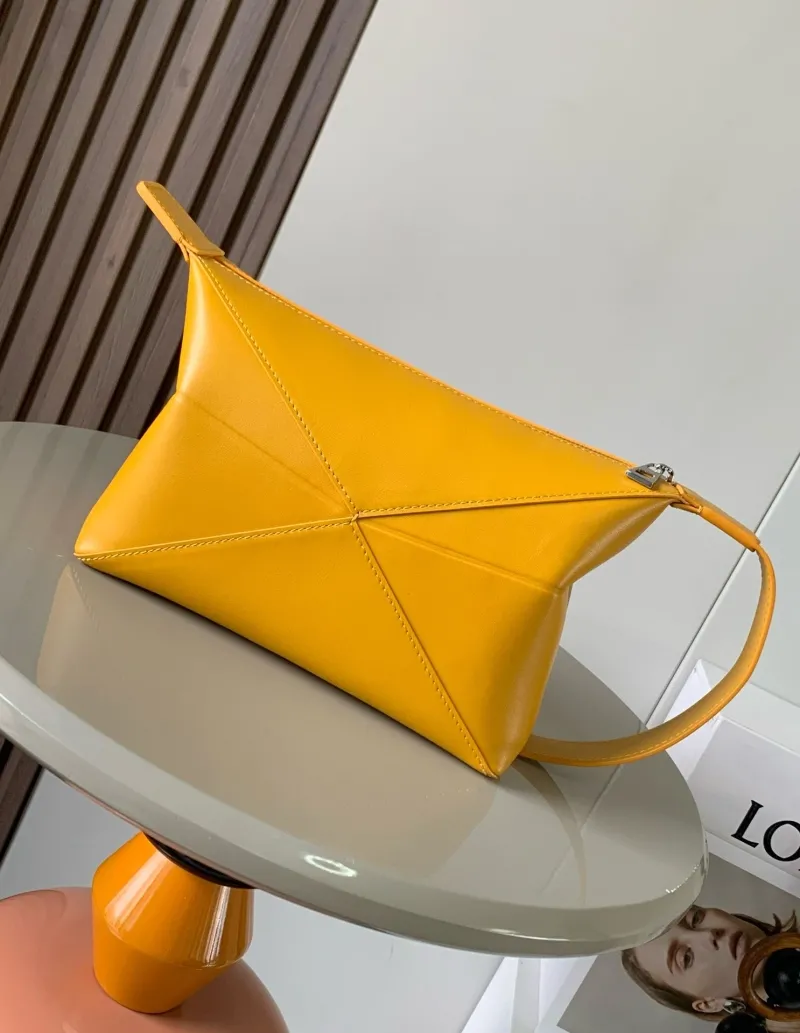 Loewe Yellow Leather Cosmetic Bag 29 - Image 4