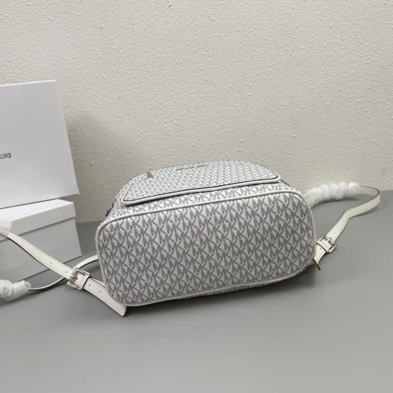 Michael Kors White Gray Monogram Backpack H8085 Size 32*26 - Image 6