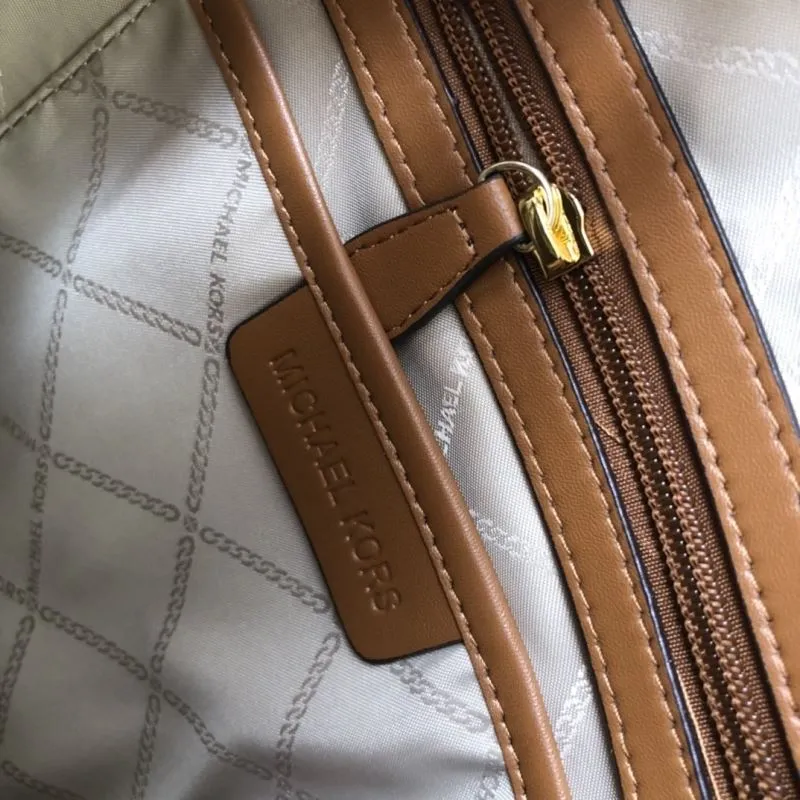 Michael Kors RheaZip Brown Monogram Backpack F9820 - Image 9