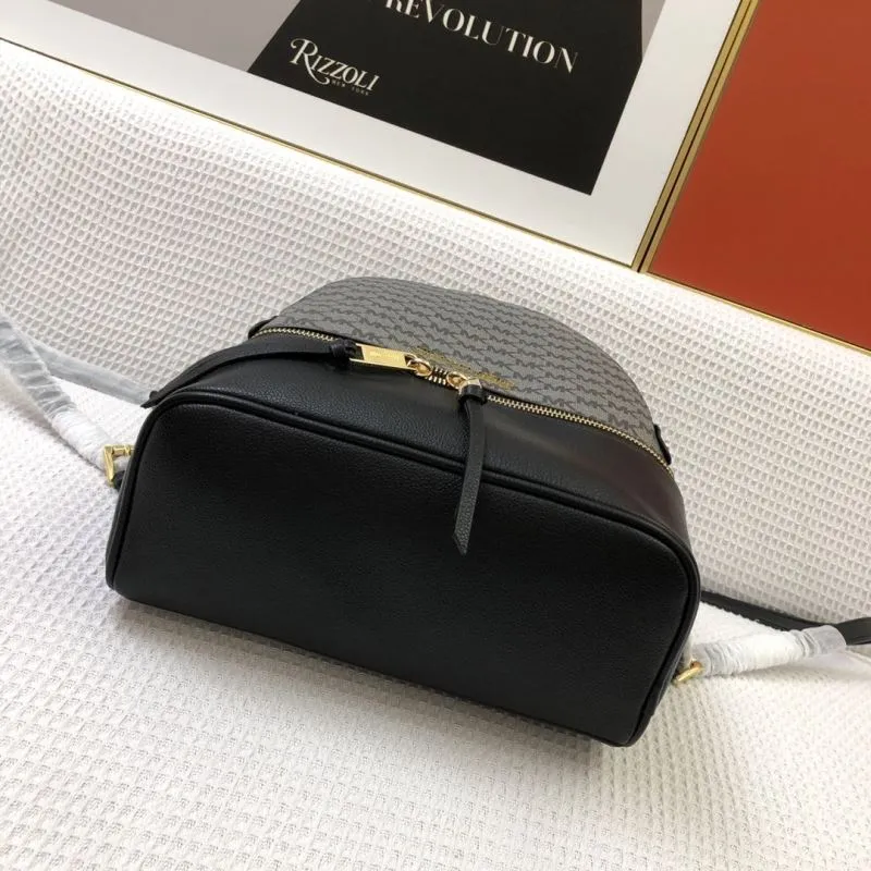 Michael Kors RheaZip Monogram Backpack F9820 Gray Black - Image 6