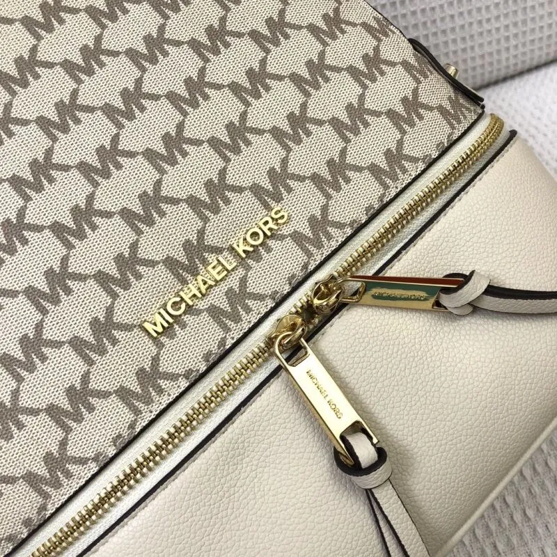 Michael Kors RheaZip Cream Monogram Backpack F9820 - Image 4