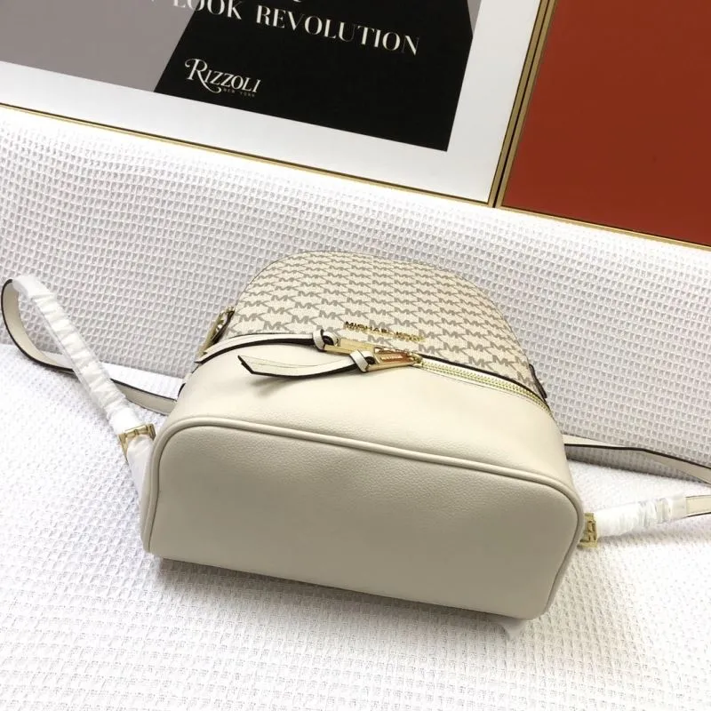 Michael Kors RheaZip Cream Monogram Backpack F9820 - Image 6
