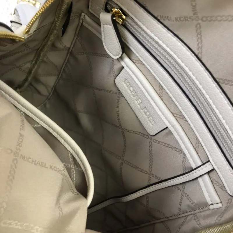 Michael Kors RheaZip Cream Monogram Backpack F9820 - Image 8