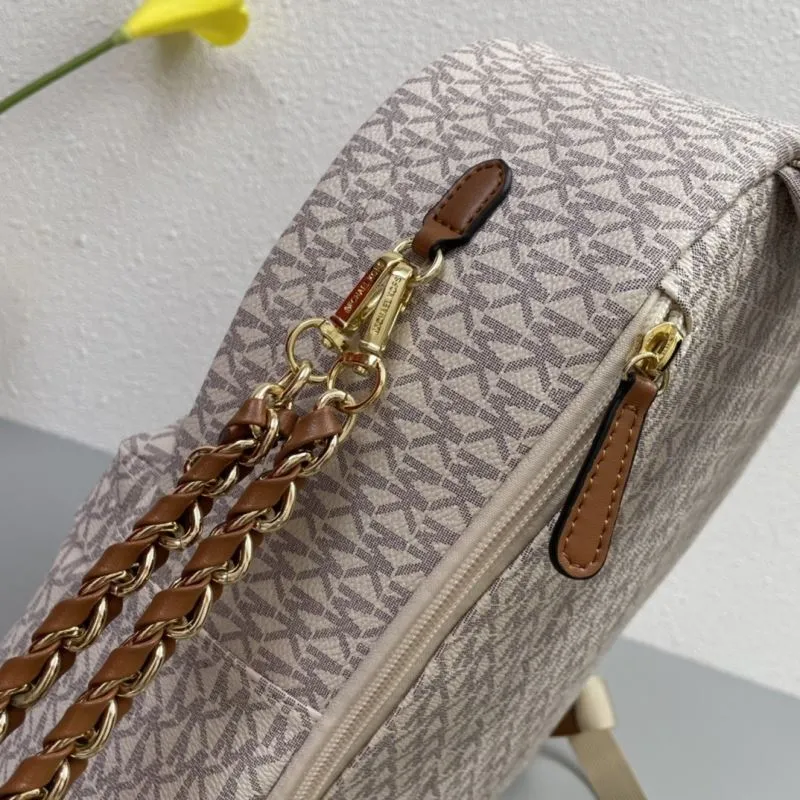Michael Kors F022 Monogram Beige Backpack - Image 4