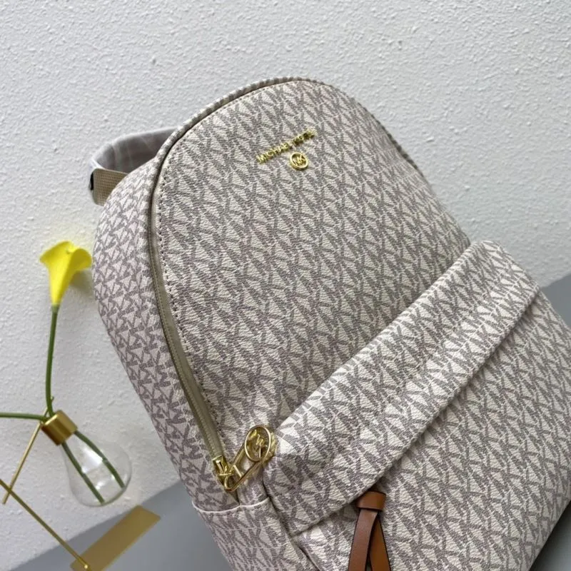 Michael Kors F022 Monogram Beige Backpack - Image 5