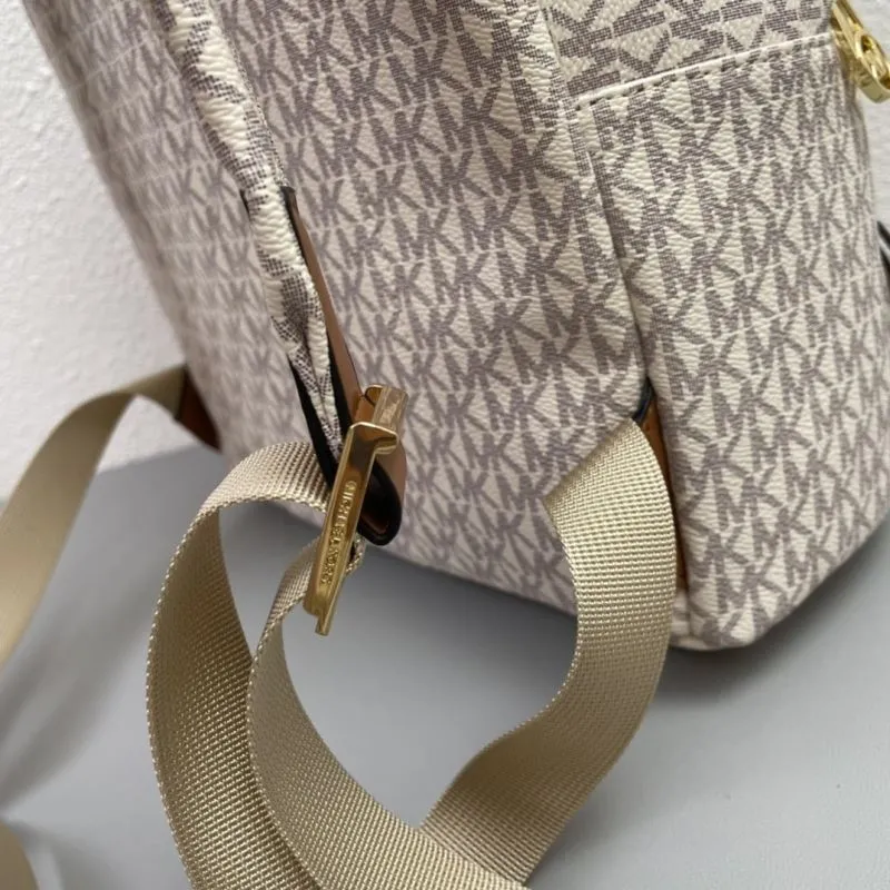Michael Kors F022 Monogram Beige Backpack - Image 6