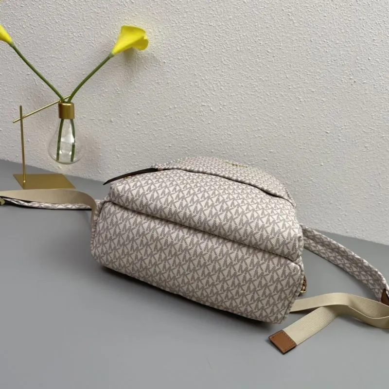 Michael Kors F022 Monogram Beige Backpack - Image 7