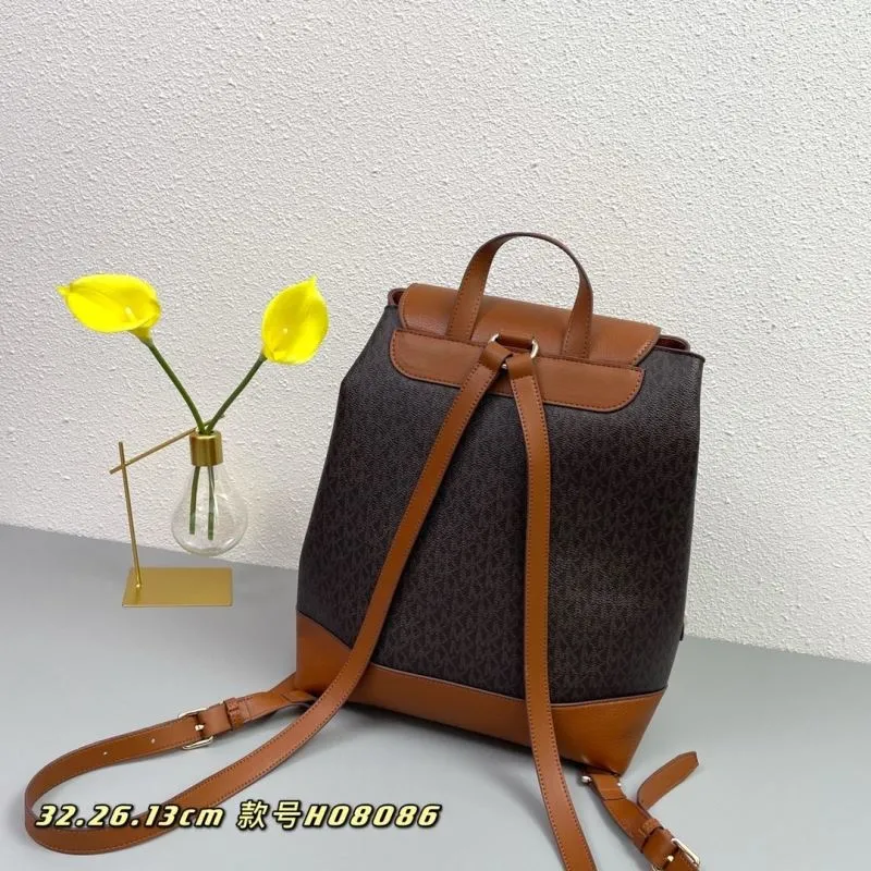 Michael Kors Brown Signature Backpack H08086 - Image 3