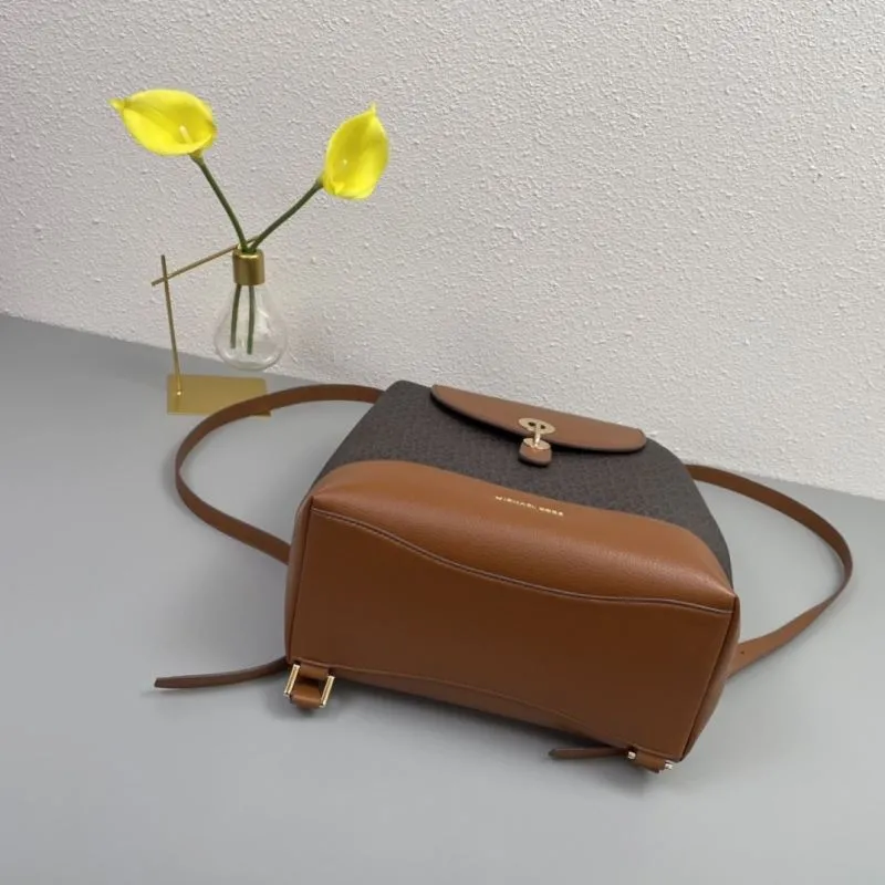 Michael Kors Brown Signature Backpack H08086 - Image 7